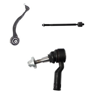 TRQ® - Front Passenger Side Lower Control Arm with Ball Joint and Tie Rod End Kit