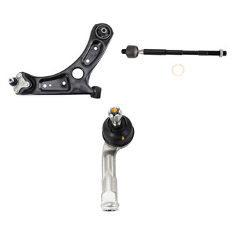TRQ® - Front Passenger Side Lower Control Arm with Ball Joint and Tie Rod End Kit