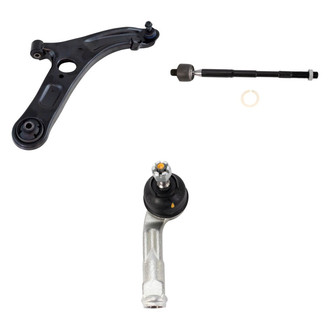 TRQ® - Front Passenger Side Lower Control Arm with Ball Joint and Tie Rod End Kit