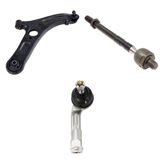TRQ® - Front Passenger Side Lower Control Arm with Ball Joint and Tie Rod End Kit