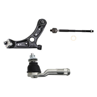 TRQ® - Front Passenger Side Lower Control Arm with Ball Joint and Tie Rod End Kit
