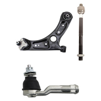 TRQ® - Front Passenger Side Lower Control Arm with Ball Joint and Tie Rod End Kit