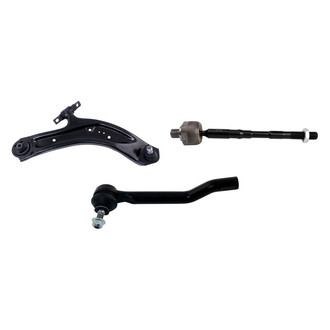 TRQ® - Front Passenger Side Lower Control Arm with Ball Joint and Tie Rod End Kit