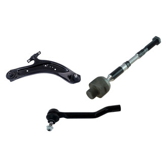 TRQ® - Front Passenger Side Lower Control Arm with Ball Joint and Tie Rod End Kit