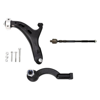 TRQ® - Front Passenger Side Lower Control Arm with Ball Joint and Tie Rod End Kit