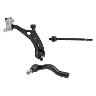 TRQ® - Front Passenger Side Lower Control Arm with Ball Joint and Tie Rod End Kit
