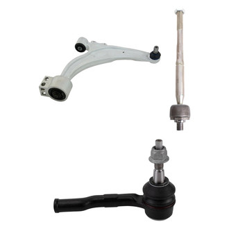 TRQ® - Front Passenger Side Lower Control Arm with Ball Joint and Tie Rod End Kit