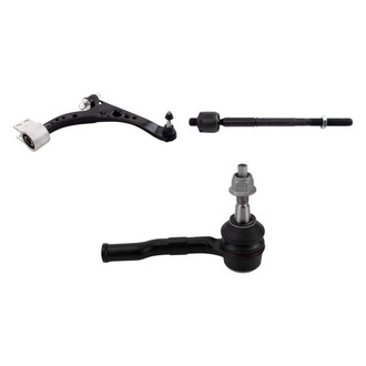 TRQ® - Front Passenger Side Lower Control Arm with Ball Joint and Tie Rod End Kit
