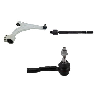 TRQ® - Front Passenger Side Lower Control Arm with Ball Joint and Tie Rod End Kit