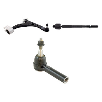 TRQ® - Front Passenger Side Lower Control Arm with Ball Joint and Tie Rod End Kit