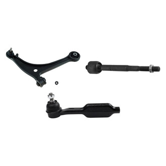 TRQ® - Front Passenger Side Lower Control Arm with Ball Joint and Tie Rod End Kit