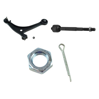 TRQ® - Front Passenger Side Lower Control Arm with Ball Joint and Tie Rod End Kit