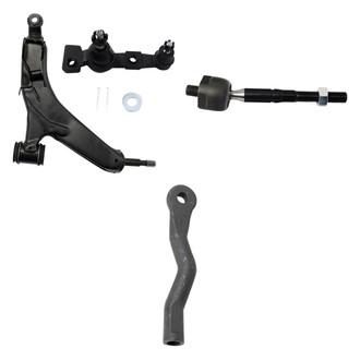 TRQ® - Front Passenger Side Lower Control Arm and Tie Rod End Kit