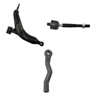 TRQ® - Front Passenger Side Lower Control Arm and Tie Rod End Kit