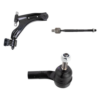 TRQ® - Front Passenger Side Lower Control Arm with Ball Joint and Tie Rod End Kit