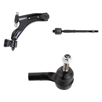 TRQ® - Front Passenger Side Lower Control Arm with Ball Joint and Tie Rod End Kit