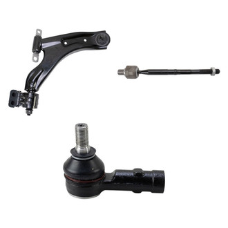TRQ® - Front Passenger Side Lower Control Arm with Ball Joint and Tie Rod End Kit