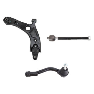 TRQ® - Front Passenger Side Lower Control Arm with Ball Joint and Tie Rod End Kit