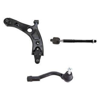 TRQ® - Front Passenger Side Lower Control Arm with Ball Joint and Tie Rod End Kit