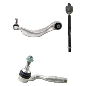 TRQ® - Front Passenger Side Lower Control Arm with Ball Joint and Tie Rod End Kit