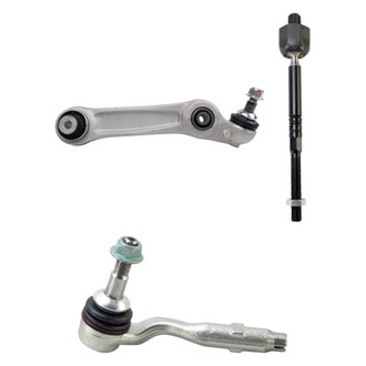 TRQ® - Front Passenger Side Lower Control Arm with Ball Joint and Tie Rod End Kit