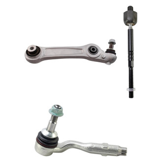 TRQ® - Front Passenger Side Lower Control Arm with Ball Joint and Tie Rod End Kit