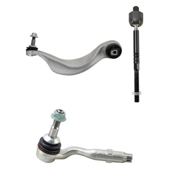 TRQ® - Front Passenger Side Lower Control Arm with Ball Joint and Tie Rod End Kit