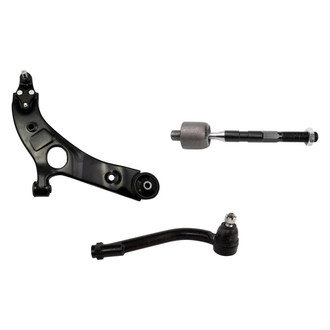 TRQ® - Front Passenger Side Lower Control Arm with Ball Joint and Tie Rod End Kit