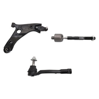TRQ® - Front Passenger Side Lower Control Arm with Ball Joint and Tie Rod End Kit