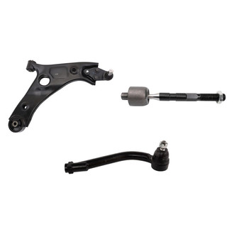 TRQ® - Front Passenger Side Lower Control Arm with Ball Joint and Tie Rod End Kit