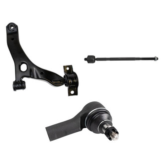 TRQ® - Front Passenger Side Lower Control Arm and Tie Rod End Kit