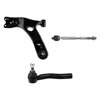 TRQ® - Front Passenger Side Lower Control Arm and Tie Rod End Kit