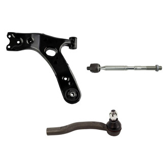 TRQ® - Front Passenger Side Lower Control Arm and Tie Rod End Kit