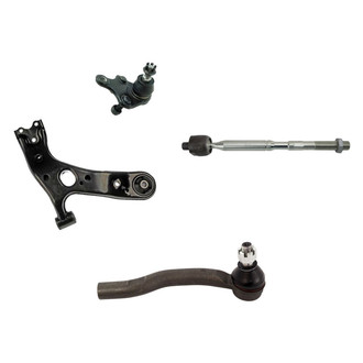 TRQ® - Front Passenger Side Lower Control Arm with Ball Joint and Tie Rod End Kit