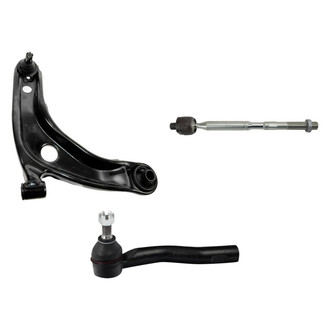 TRQ® - Front Passenger Side Lower Control Arm with Ball Joint and Tie Rod End Kit