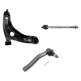 TRQ® - Front Passenger Side Lower Control Arm with Ball Joint and Tie Rod End Kit