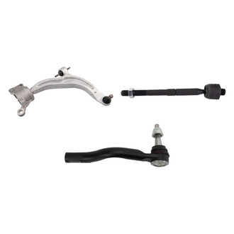 TRQ® - Front Passenger Side Lower Control Arm with Ball Joint and Tie Rod End Kit