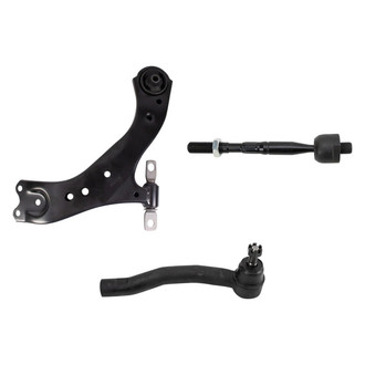 TRQ® - Front Passenger Side Lower Control Arm and Tie Rod End Kit
