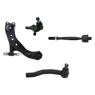 TRQ® - Front Passenger Side Lower Control Arm and Tie Rod End Kit