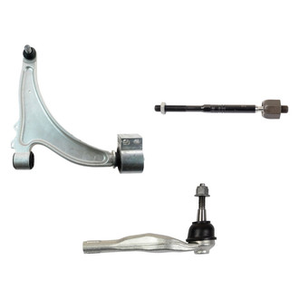 TRQ® - Front Passenger Side Lower Control Arm with Ball Joint and Tie Rod End Kit