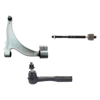TRQ® - Front Passenger Side Lower Control Arm with Ball Joint and Tie Rod End Kit