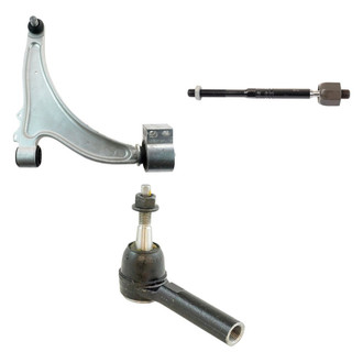 TRQ® - Front Passenger Side Lower Control Arm with Ball Joint and Tie Rod End Kit