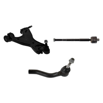 TRQ® - Front Passenger Side Lower Control Arm with Ball Joint and Tie Rod End Kit
