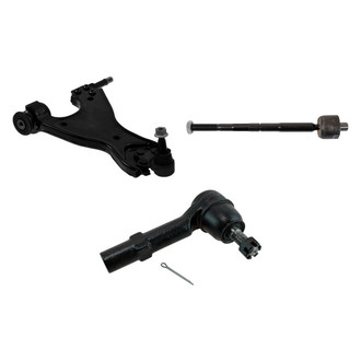 TRQ® - Front Passenger Side Lower Control Arm with Ball Joint and Tie Rod End Kit