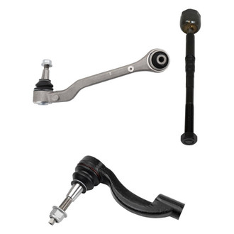 TRQ® - Front Passenger Side Lower Control Arm with Ball Joint and Tie Rod End Kit
