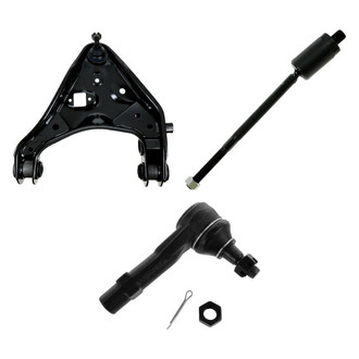 TRQ® - Front Passenger Side Lower Control Arm with Ball Joint and Tie Rod End Kit