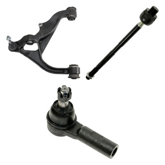 TRQ® - Front Passenger Side Lower Control Arm with Ball Joint and Tie Rod End Kit