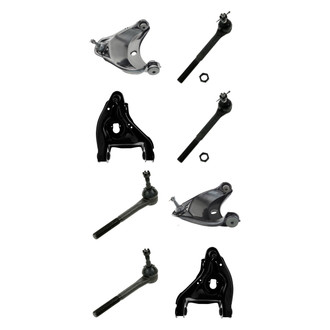 TRQ® - Front Lower and Upper Control Arm with Ball Joint and Tie Rod End Kit