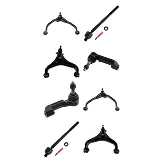 TRQ® - Front Lower and Upper Control Arm with Ball Joint and Tie Rod End Kit