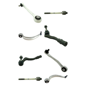 TRQ® - Front Lower and Upper Control Arm with Ball Joint and Tie Rod End Kit